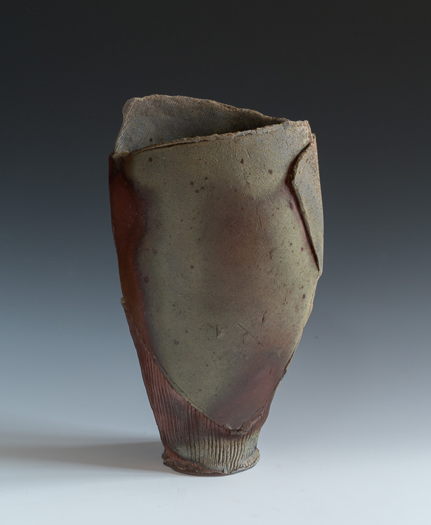 Shield Vase (view a)h 15"  w 9"  d 5"