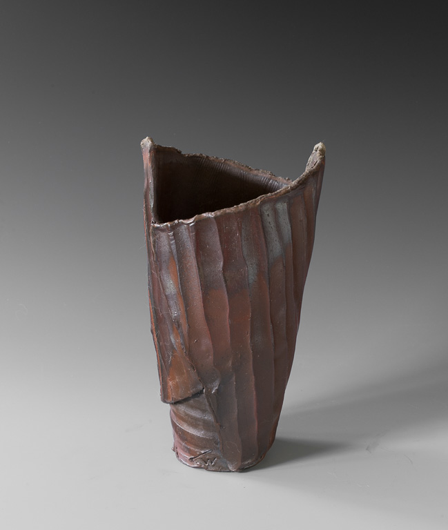 Ribbed Shield Vase (view B)h 10.5"  w 6"  d 5"